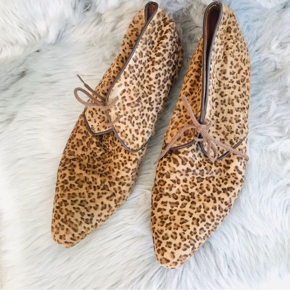 ALDO | Rare Vintage 80’s Faux Leopard Fur Leather Lace Up New Wave Shoes - Picture 3 of 15